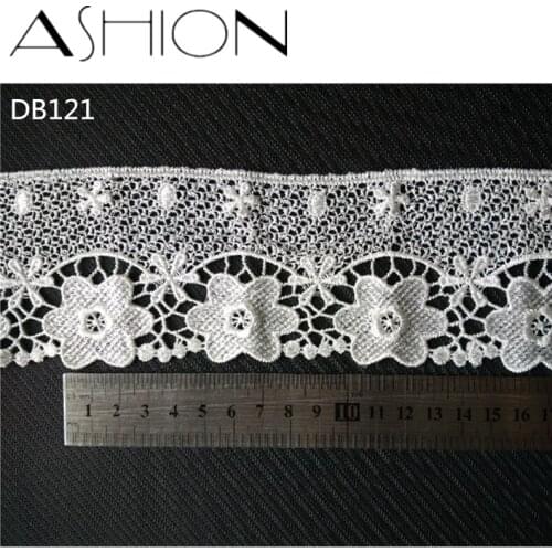 3 yards 65MM white Embroidered net Lace Fabric DIY skirt hem Dance costumes Garment Accessories lace trim Sewing Craft LP-DB121