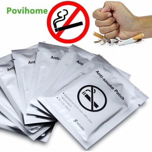 5pcs Stop Smoking Aid Anti-smoke Patch Quit Smoking Balm Patch Not Cigarettes Health Therapy Smoking Cessation Smoker Plaster