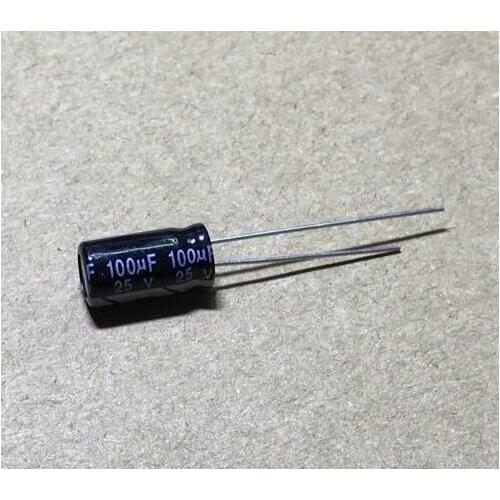 50PCS 25V10UF 4*7mm 10UF 25V 4*7 Electrolytic capacitor