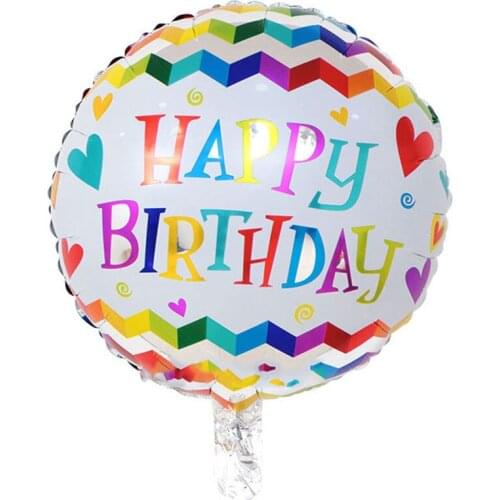 50pcs/lot 18inch happy birthday balloons Helium aluminium balloon birthday party decorations kids toys supplies