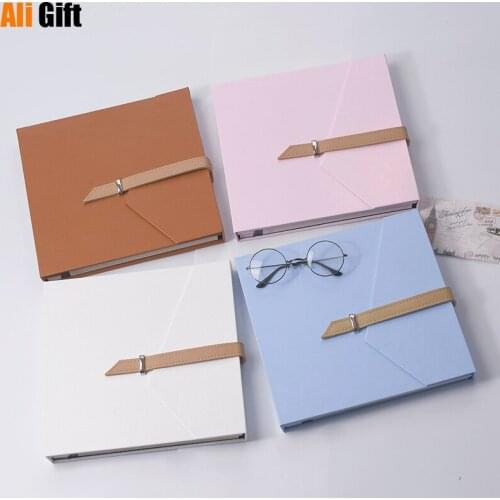 New Leather/cover 12-inch DIY Paste Photo Album Couple Birthday Gift Wedding Baby Memory Scrapbook Paper Craft Photocard Binder