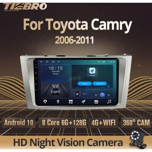 TIEBRO 2Din Android 10.0 Car Radio For Toyota Camry 2006 2007 2008-2011 Car Multimedia Player Stereo Receiver Navigation GPS DVD