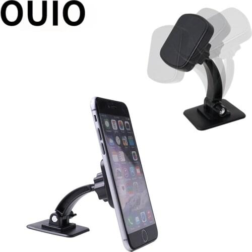 OUIO Car Phone Magnetic Stand 360 Rotation Holder for iPhone X Xs Max XR 8 XS Samsung S9 S10 S8 Xiaomi Mobile Huawei P30 pro