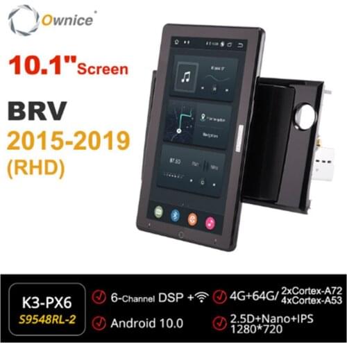 Ownice 720P Android 10.0 Car Radio ForHonda BRV 2015 2016 2017 2018 2019 Video Auto Multimedia head Unit 10.1" IPS Rotatable