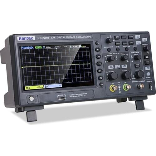 Hantek DSO2D10 Digital Oscilloscope 2 Channels 100Mhz Storage Osciloscopio 1GSa/s Sample Rate