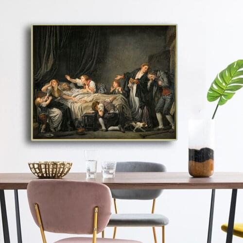 Citon Jean-Baptiste Greuze《An ungrateful son》Canvas Oil painting World Famous Artwork Poster Picture Wall Decor Home Decoration
