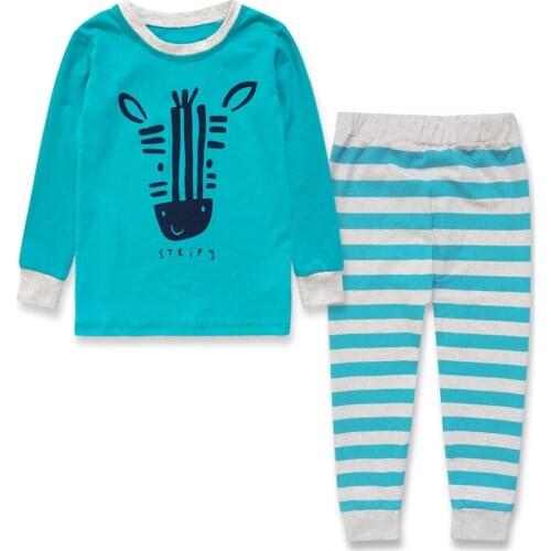 Kids Pajamas Sets Spring Autumn Baby Girls Boys Long Sleeve Sleepwear Cotton Child Pajamas Sets Fall Children Clothes Sets 2-7 Y