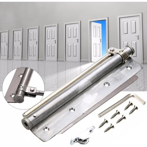 7.6" Stainless Steel Door Closer with Screws Adjustable Surface Mounted Auto Closing Door Closer Fire Rated Door Hardware
