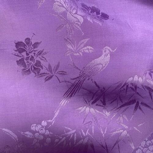 Exclusive reproduction of the Republic of China, silk jacquard inverted plai cheongsam, Hanfu fabric, beaming purple