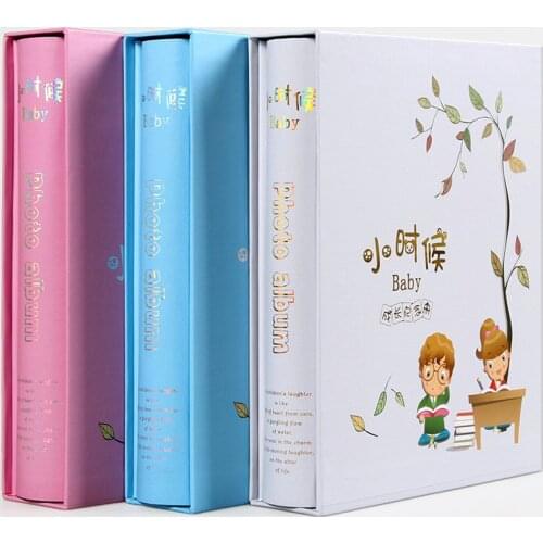 High-capacity 6-Inch Photo Albums 3 Colors Cartoon Baby Growth Memory Picture Album Hot Sale Photo Book Gift For Kids 50 Sheets