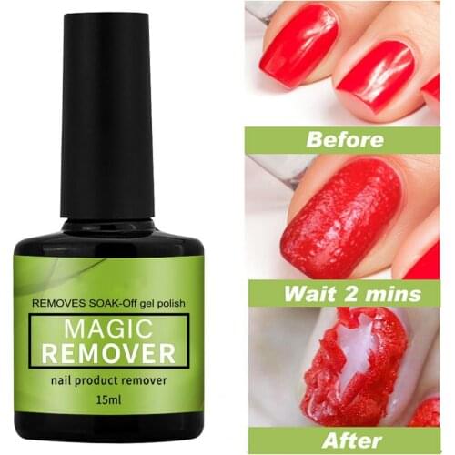 15ml Nail Remover Gel Easy to Use Tip Cleaning Synthetic Fingernail Magic Polish Glue for Women для плиты Clean Degreaser Nail
