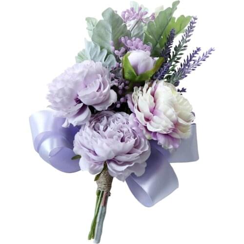 Simulation Wedding Chair Flower Home Decoration Accesscories Bridesmaid Hand Bouquet DIY