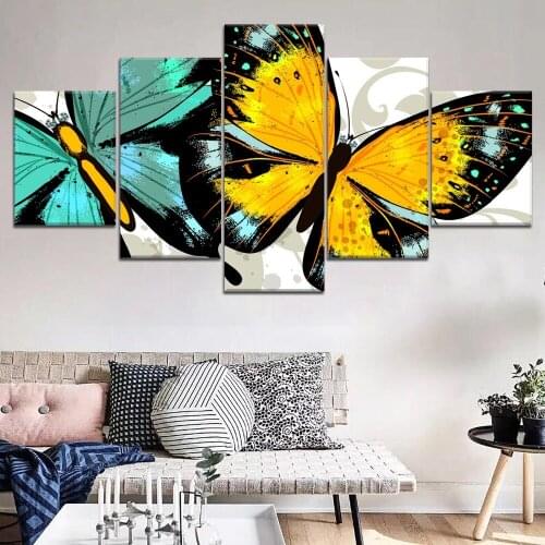 Painting Two Butterflies Diamond Diy Full Round Drill 5D 5 Pcs Home Decor Cross Stitch Wall Art Craft Embroidery Animal Pictures