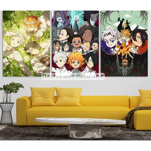 Canvas Anime The Promised Neverland Pictures Home Decoration Paintings Poster HD Prints Wall Art Modular Living Room Framed