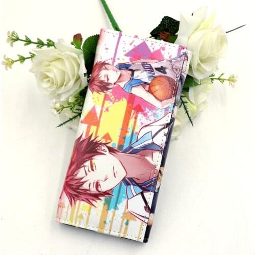 Kuroko no Basket Colorful Anime Long Wallet Kuroko Tetsuya Mens Card Holder Purse for Gift Collection