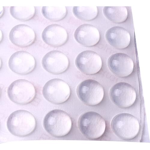 2piece 8mm*2mm (100grains) Round Clear Self Adhesive Rubber Polyurethane Bumper Bumpons Feet