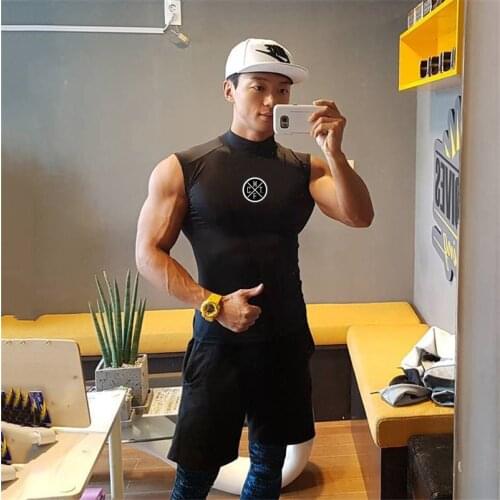 New Gym Workout Brand Mens Tank Top Casual Sports Slim Fit Vest Fashion Clothing Bodybuilding Fitness Singlets Sleeveless Shirts
