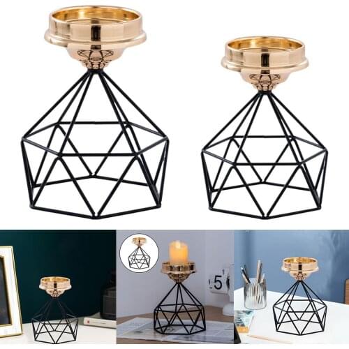 Metal Candle Holder Candelabra Candlesticks Stand Wedding Home Party Decors Home Living Room Coffee Bar Tealight holder