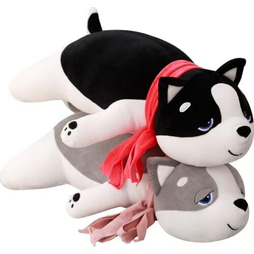 50/60/80cm Super Soft Husky Plush Toy Stuffed Cartoon Animal Dog Doll Nap Pillow Baby Accompany Toys Kids Adults Birthday Gifts