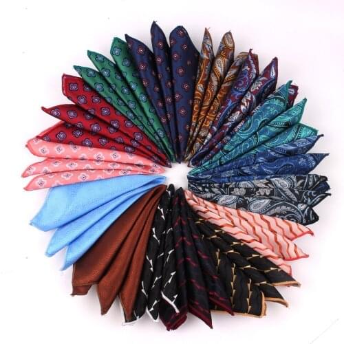 Suits Pocket Square For Men Women Business Floral Chest Towel Hanky Gentlemen Hankies Classic Mens Handkerchief Pocket Towel