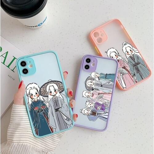 Word of Honor TV Shan He Ling Clear Phone Case For iPhone 12 Pro Max 11 XR XS X SE20 7 8 6Plus Cartoon Hard PC Matte Cover Shell