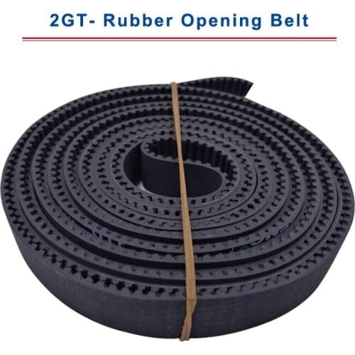 High Quality 1 meter 2GT-Opening Timing Belt Rubber Material Belt Width 6/10 mm Synchronous Belt Teeth Pitch 2 mm for 3D Printer
