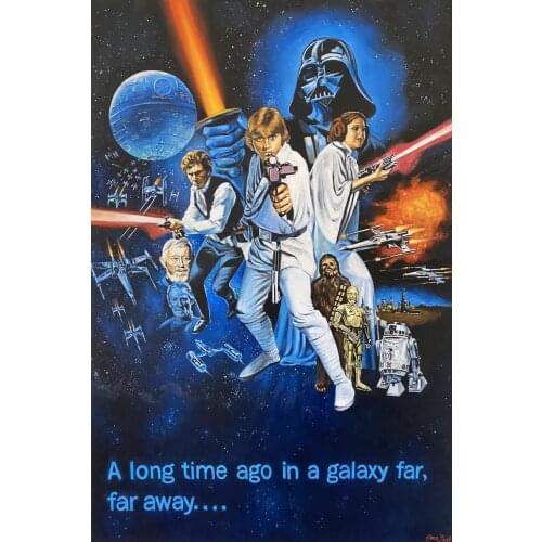 Self-adhesive Wall Sticker Star Wars Art New Hope Posters Prints Street Art Abstract Pictures Collage For Living Room Decoration