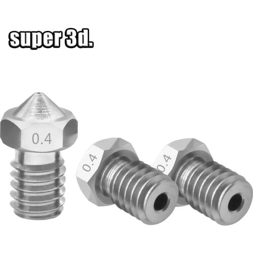 1pcs V5/V6 Hardened steel Die Steel Nozzle 0.4mm M6 threaded for 1.75mm filament V6 J-Head 3D printer parts