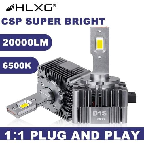 HLXG D8S D1R D3R 90W 20000LM Plug and Play D1S D3S LED Lamp 1:1 Xenon size Car LED Headlight LED Conversion Kit White Auto Bulb