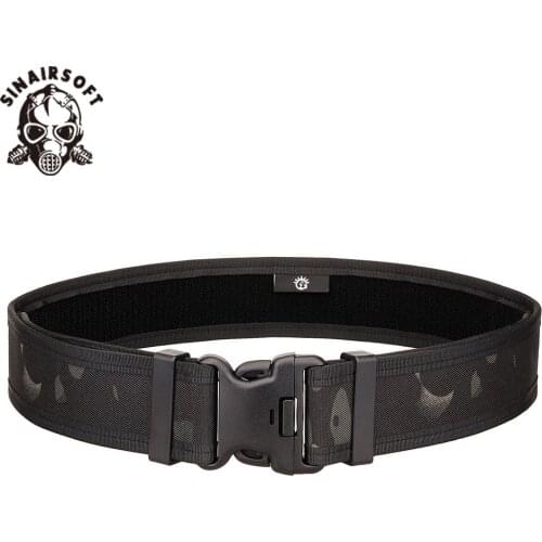 Molle Tactical Belt Nylon Military Waist Belt With Double Buckle Adjustable Heavy Duty Training Waist Belt Hunting Accessories