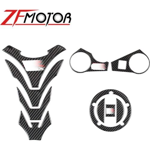 Carbon Fuel Tank Cap Sticker Pad Fork Triple Tree Upper Clamp Decal For SUZUKI GSXR1000 GSX-R1000 GSX-R 1000 K9 2009 2010 2011