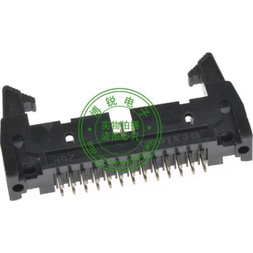High quality DC2 connector 26PIN 180 degrees straight foot spacing 2.54MM horn gold plated connector