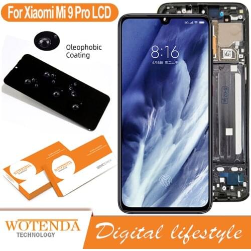 Original For 6.39" Xiaomi MI 9 Pro Amoled LCD Display Screen With Frame+Touch Screen Digitizer For MI9 Pro Display