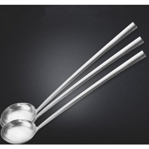 1PC 43cm Long Handle Soup Ladle Spoon Stainless Steel Spatula Sauces Spoon Tableware Kitchen Cooking Utensils Tool KX 230