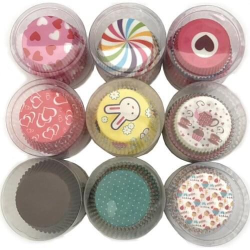 100Pcs Baking Cup Cake Paper Cups Anti-oil Small Cake box Muffin Cases Kitchen Accessories Cupcake Liner Cake Decorating Tools