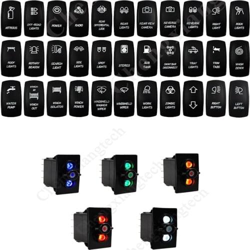 Blue / Red / Orange / Green / White Led Car Boat Toggle Rocker Switch 12v 24v , On Off, On Off On, Momentary for Carling Arb 4x4