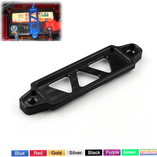 170mm/144mm Aluminum Red Billet Car Battery Tie Down Mount Bracket Holder Bar with Logo for Honda Civic