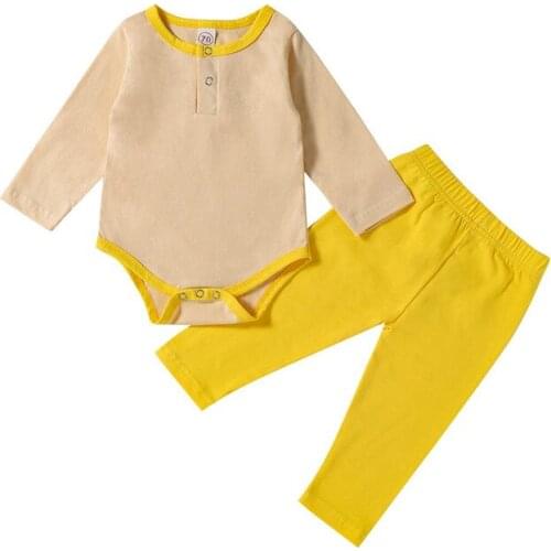 2pcs pjs Baby Long Sleeve Romper Pants Pajamas Set Spring Outfits Sleepwear Robes Infant Clothing Body Baby Suits