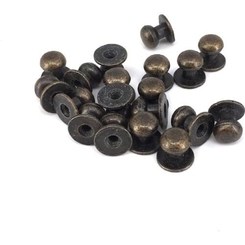20PCS 10mm*11mm Antique Zinc Alloy Jewelry Box Drawer Cabinet Cupboard Door Furniture Wine Box Handle Pull Knob With Screws