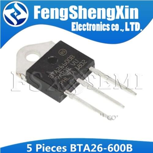 5pcs/lot BTA26-600B TO-3P BTA26600B TO3P BTA26-600 25A TRIACS