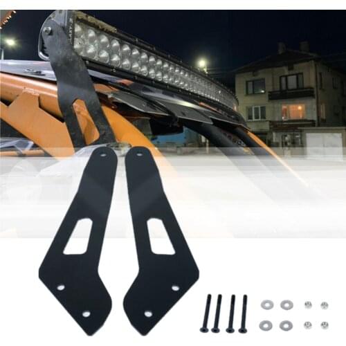 50" Led Light bar Straight Curved Upper Roof Mounting Brackets for Can-Am Maverick X3 2017 2018 2019