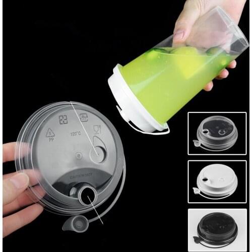 50pcs High quality creative disposable juice cup 500ml party birthday favor cold and hot drink plastic cups with love lid