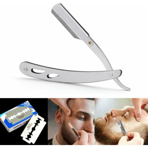 Stainless Steel Razor Barber Salon Straight Cut Throat Shaving Razor Shavette Rasoirs Rasoi Party Favors