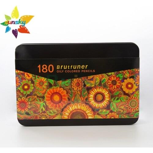 Brutfuner 180 color Oil color lead painting Professional brush color pencil oily Hand drawing Color delicate art supplies