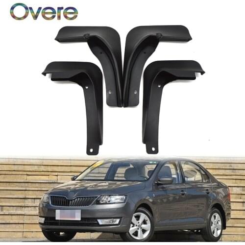 Overe Car Front Rear Mudguards For 2012 2013 2014 Skoda Rapid Mudflap Accessories Splash Guard Car-styling Fender 1Set Mud Flaps