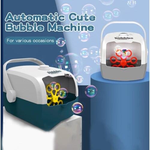 Kids Electric Bubble Gun Soap Water Kids Bath Toy Automatic Bubble Machine Kids Portable Bubble Blower Kids Fun Soap Bubbles