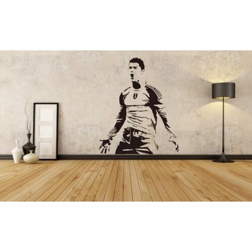 E WALL 5662 Cristiano Ronaldo Football Star Stickers Boys Birthday Gifts School And Children Room Decor Special Wall Decals
