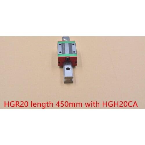 HGR20 linear guide width 20mm length 450mm with HGH20CA motion slide rail for cnc xyz axis 1pcs