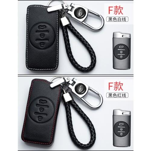 Leather Car Key Cover For Tiggo 8 Arrizo 5 pro gx 5x eQ7 Chery Tiggo7Pro 2019 2020 Smart Remote Fob Protect Case Keychain Holder