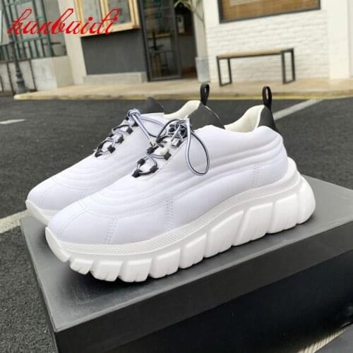 Trendy Large Size Sports Shoes Thick Soled Non Slip Height Enhancing Shoes Lace Up Casual Shoes Commuter All Match Single Shose